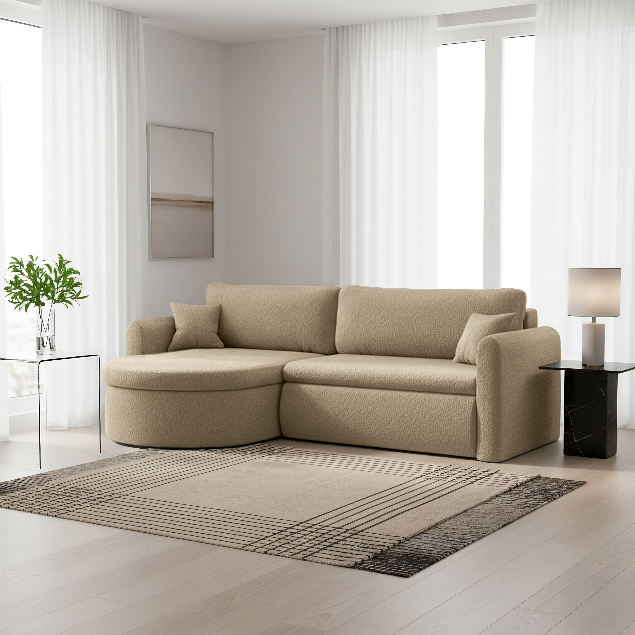 Verona L Ecksofa mit Schlaffunktion und Bettkasten